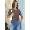 image:imageArachampCloz Womens Wool Blend Short Sleeve Sweater Business Casual TopsCoffee5132