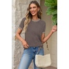 image:imageArachampCloz Womens Wool Blend Short Sleeve Sweater Business Casual TopsCoffee5132