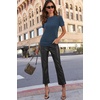 image:imageArachampCloz Womens Wool Blend Short Sleeve Sweater Business Casual TopsDark Blue