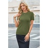 image:imageArachampCloz Womens Wool Blend Short Sleeve Sweater Business Casual TopsGrass Green