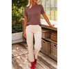 image:imageArachampCloz Womens Wool Blend Short Sleeve Sweater Business Casual TopsMapleleaf Red