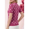 image:imageArachampCloz Womens Wool Blend Short Sleeve Sweater Business Casual TopsRose Heart
