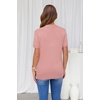 image:imageArachampCloz Womens Wool Blend Short Sleeve Sweater Business Casual TopsSakura Pink