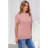 image:imageArachampCloz Womens Wool Blend Short Sleeve Sweater Business Casual TopsSakura Pink