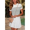 image:imageArachampCloz Womens Wool Blend Short Sleeve Sweater Business Casual TopsWhiteblack