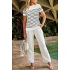 image:imageArachampCloz Womens Wool Blend Short Sleeve Sweater Business Casual TopsWhiteblack