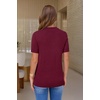 image:imageArachampCloz Womens Wool Blend Short Sleeve Sweater Business Casual TopsWine5192