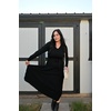 image:imageArachampCloz Womens Wool Blend Tie Waist Pleated Fall Winter Sweater DressBlack