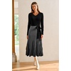 image:imageArachampCloz Womens Wool Blend Tie Waist Pleated Fall Winter Sweater DressBlackwhite Stripe