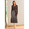 image:imageArachampCloz Womens Wool Blend Tie Waist Pleated Fall Winter Sweater DressCoffeewhite Stripe