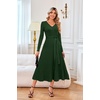image:imageArachampCloz Womens Wool Blend Tie Waist Pleated Fall Winter Sweater DressDark Green