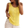 image:imageArachampCloz Womens Cotton Sleeveless Sweater Vest Beach Vacation OutfitsYellow