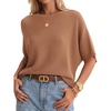 image:imageArachampCloz Womens Oversized Batwing Sleeve Business Casual Sweater TopsCaramel
