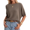 image:imageArachampCloz Womens Oversized Batwing Sleeve Business Casual Sweater TopsCoffee