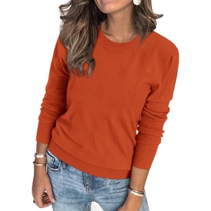 image:imageArachampCloz Womens Soft Knit Fall Winter Sweater Business Casual Basic TopsArust