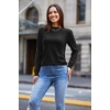 image:imageArachampCloz 2024 Fall Sweaters Long Puff Sleeve Tops Crew Neck Special Dots Trendy Casual Lightweight Pullover Clothes OutfitsBlack