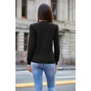 image:imageArachampCloz 2024 Fall Sweaters Long Puff Sleeve Tops Crew Neck Special Dots Trendy Casual Lightweight Pullover Clothes OutfitsBlack