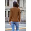 image:imageArachampCloz 2024 Fall Sweaters Long Puff Sleeve Tops Crew Neck Special Dots Trendy Casual Lightweight Pullover Clothes OutfitsCamel