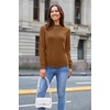 image:imageArachampCloz 2024 Fall Sweaters Long Puff Sleeve Tops Crew Neck Special Dots Trendy Casual Lightweight Pullover Clothes OutfitsCamel