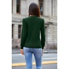 image:imageArachampCloz 2024 Fall Sweaters Long Puff Sleeve Tops Crew Neck Special Dots Trendy Casual Lightweight Pullover Clothes OutfitsGreen
