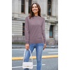image:imageArachampCloz 2024 Fall Sweaters Long Puff Sleeve Tops Crew Neck Special Dots Trendy Casual Lightweight Pullover Clothes OutfitsGrey Purple