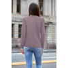 image:imageArachampCloz 2024 Fall Sweaters Long Puff Sleeve Tops Crew Neck Special Dots Trendy Casual Lightweight Pullover Clothes OutfitsGrey Purple