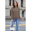 image:imageArachampCloz 2024 Fall Sweaters Long Puff Sleeve Tops Crew Neck Special Dots Trendy Casual Lightweight Pullover Clothes OutfitsNutmeg