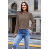 image:imageArachampCloz 2024 Fall Sweaters Long Puff Sleeve Tops Crew Neck Special Dots Trendy Casual Lightweight Pullover Clothes OutfitsNutmeg