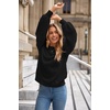 image:imageArachampCloz Women Wool Bend Soft Warm Fuzzy Loose Fit Fall Sweater 2025Balck
