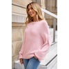 image:imageArachampCloz Women Wool Bend Soft Warm Fuzzy Loose Fit Fall Sweater 2025Pink