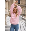 image:imageArachampCloz Women Wool Bend Soft Warm Fuzzy Loose Fit Fall Sweater 2025Pink