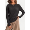 image:imageArachampCloz Womens 100 Merino Wool Long Sleeve Crew Neck Fall Work SweaterDark Gray