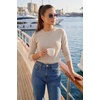 image:imageArachampCloz Womens 100 Merino Wool Long Sleeve Crew Neck Fall Work SweaterOatmeal
