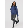 image:imageArachampCloz Womens Fall Fashion 2023 Knit Hoodies Drawstring Long Sleeve Pullover Sweaters with PocketBlue