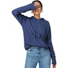 image:imageArachampCloz Womens Fall Fashion 2023 Knit Hoodies Drawstring Long Sleeve Pullover Sweaters with PocketBlue