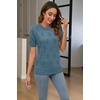 image:imageArachampCloz Womens Short Sleeve Crew Neck Sweaters Trendy Teacher Work TopsDusty Blue