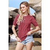 image:imageArachampCloz Womens Short Sleeve Crew Neck Sweaters Trendy Teacher Work TopsDusty Red