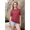image:imageArachampCloz Womens Short Sleeve Crew Neck Sweaters Trendy Teacher Work TopsDusty Red