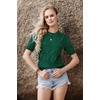 image:imageArachampCloz Womens Short Sleeve Crew Neck Sweaters Trendy Teacher Work TopsGreen