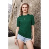 image:imageArachampCloz Womens Short Sleeve Crew Neck Sweaters Trendy Teacher Work TopsGreen