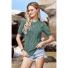 image:imageArachampCloz Womens Short Sleeve Crew Neck Sweaters Trendy Teacher Work TopsGrey Green