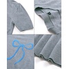 image:imageArachampCloz Womens Short Sleeve Crew Neck Sweaters Trendy Teacher Work TopsGreyblue