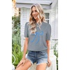 image:imageArachampCloz Womens Short Sleeve Crew Neck Sweaters Trendy Teacher Work TopsGreyblue