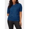 image:imageArachampCloz Womens Short Sleeve Crew Neck Sweaters Trendy Teacher Work TopsLake Blue