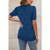 image:imageArachampCloz Womens Short Sleeve Crew Neck Sweaters Trendy Teacher Work TopsLake Blue