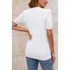 image:imageArachampCloz Womens Short Sleeve Crew Neck Sweaters Trendy Teacher Work TopsOffwhite