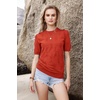 image:imageArachampCloz Womens Short Sleeve Crew Neck Sweaters Trendy Teacher Work TopsRust