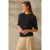 image:imageArachampCloz Womens Short Sleeve Crew Neck Sweaters Trendy Teacher Work TopsZblack