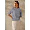 image:imageArachampCloz Womens Short Sleeve Crew Neck Sweaters Trendy Teacher Work TopsZgray