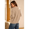 image:imageArachampCloz Womens Wool Blend Embroidery Floral Oversized Fit Sweater Trendy 2025Apricot
